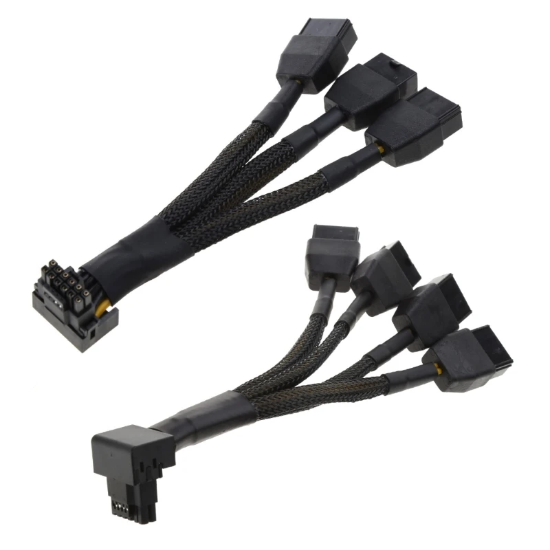 

16AWG 3x8pin 4x8P PCI-E to 16Pin (12+4) PCIE5.0 12VHPWR Connector 90Degree Elbow