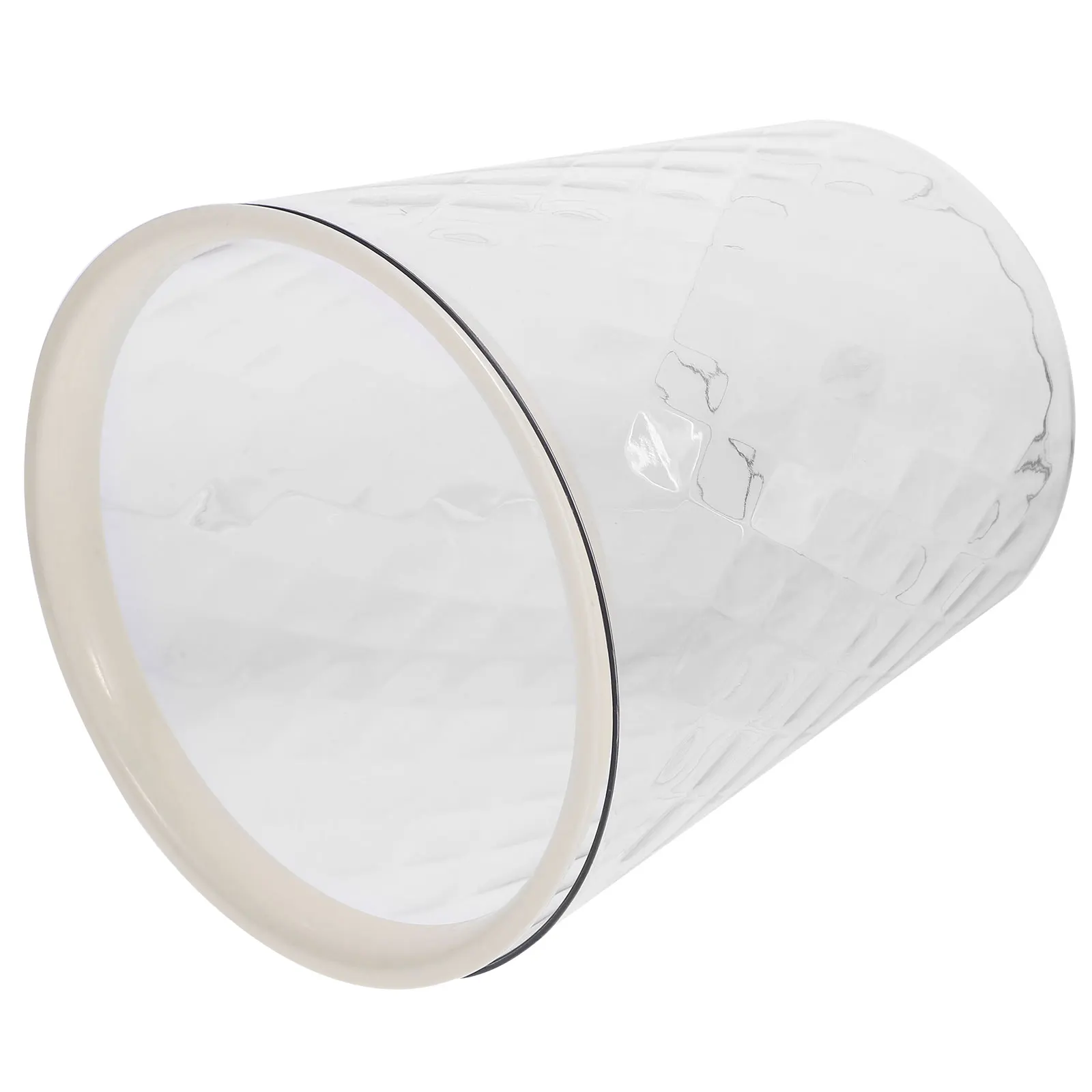 

Clear Plastic Trash Can Large Capacity No Lid Bathroom Bedroom Living Room Household Trash Bin Office Kitchen Waste Bucket