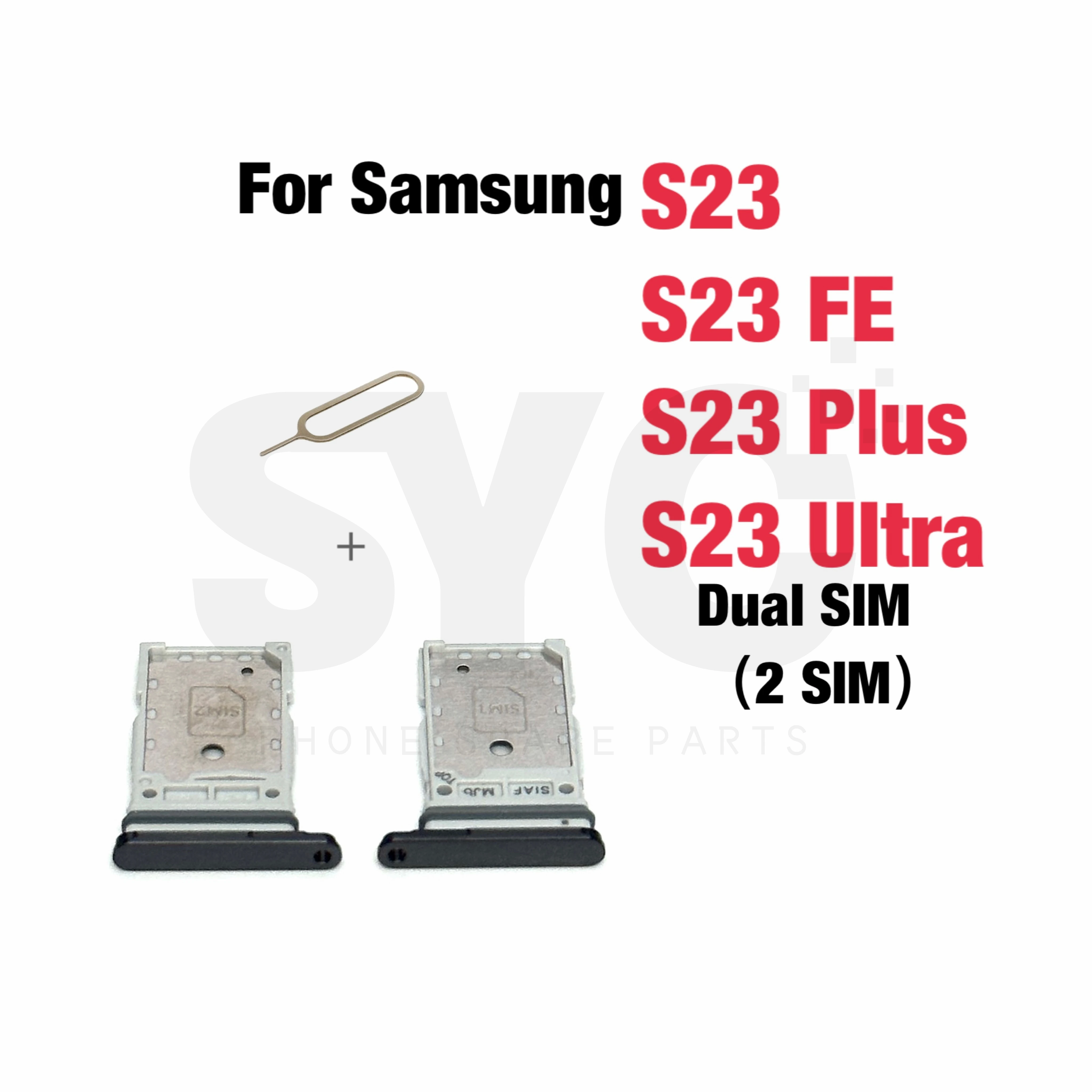 

SIM Card Holder Tray Slot Holder Adapter Socket For Samsung S23 Plus S23 Ultra S23 FE Micro Nano SIM Card Pin Replacement Parts