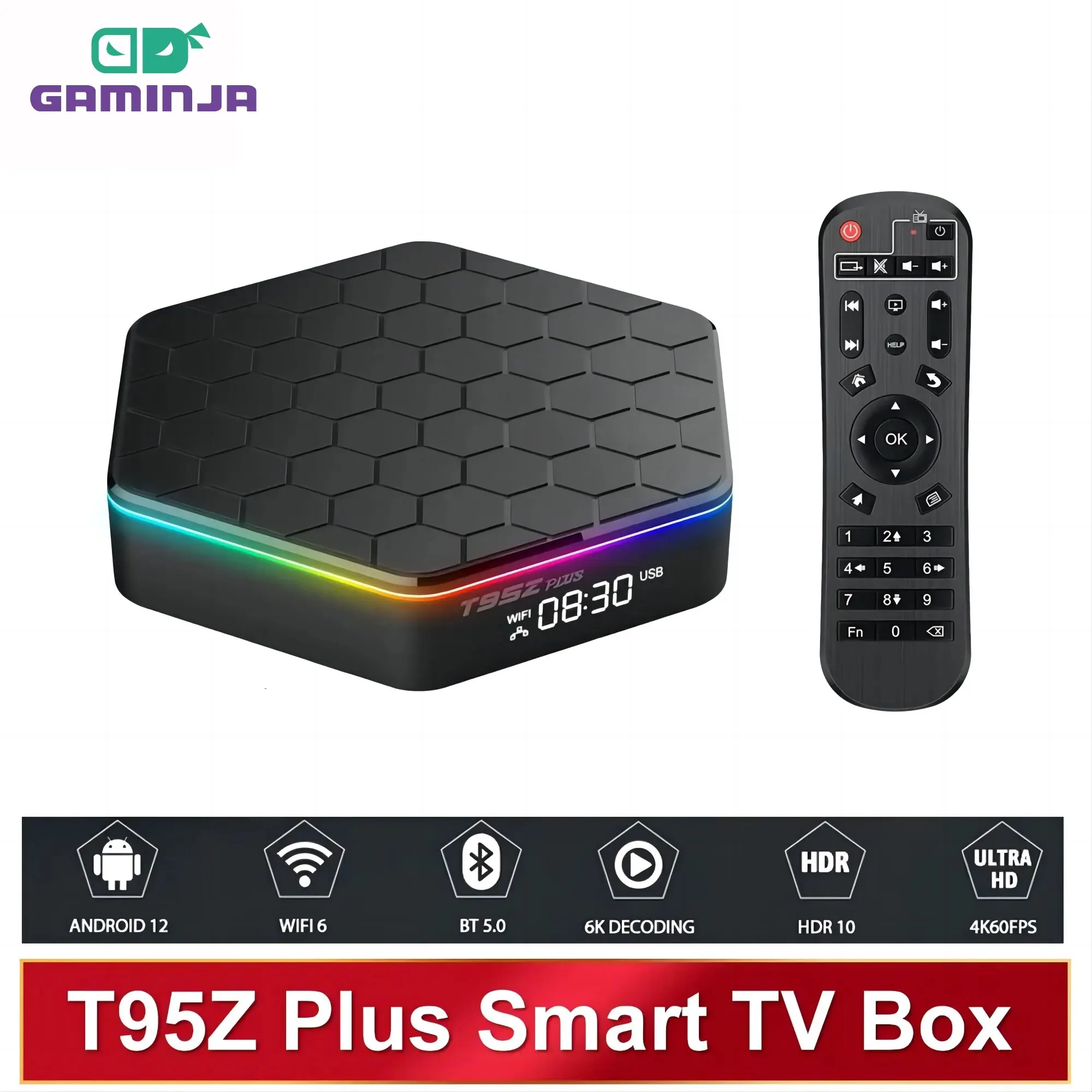 YLW T95ZPLUS Smart TV Box Android 12 Bluetooth 5,0 4K Wifi 4GB 16GB 32GB 64GB reproductor multimedia Allwinner H618 Set Top Box