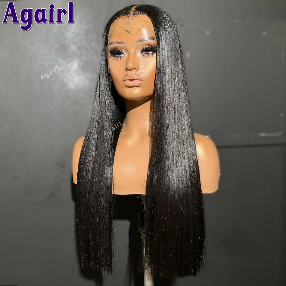 Highlight Blonde 13x6 13x4 Lace Frontal Straight Human Hair Wigs P1B/27 Stripe Transparent 5X5 Lace Closure Wig Pre Plucked 200%