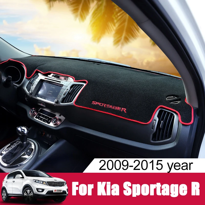 起亜sportage 3 2010 2011 2012 2013 2014 2015車のダッシュボードカバー避ける太陽シェード抗uvカーペットマットアクセサリー