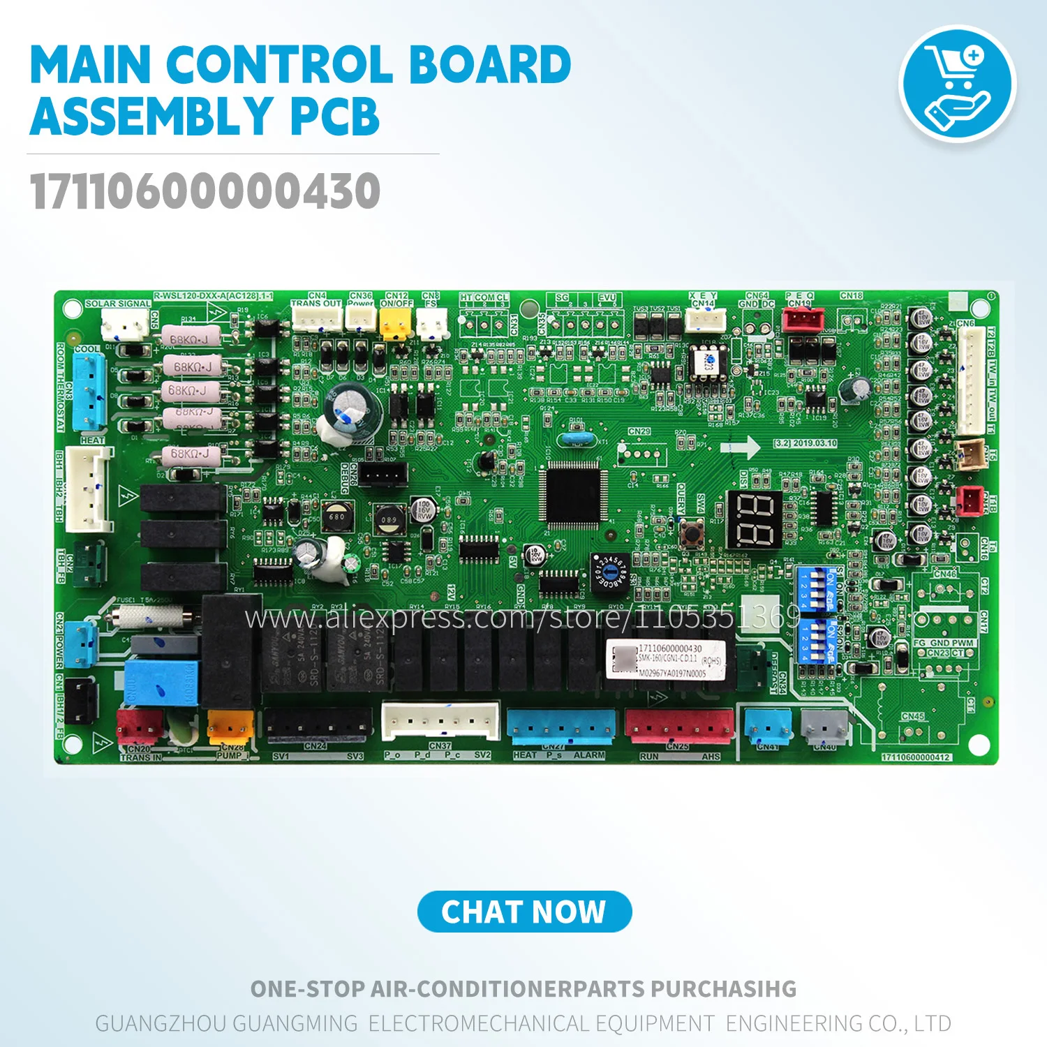Placa de control principal para exteriores PCB 17110600000430 para unidad VRF Midea MDV SMK-160/CGN1-C.D.1.1, piezas y herramientas para aire acondicionado