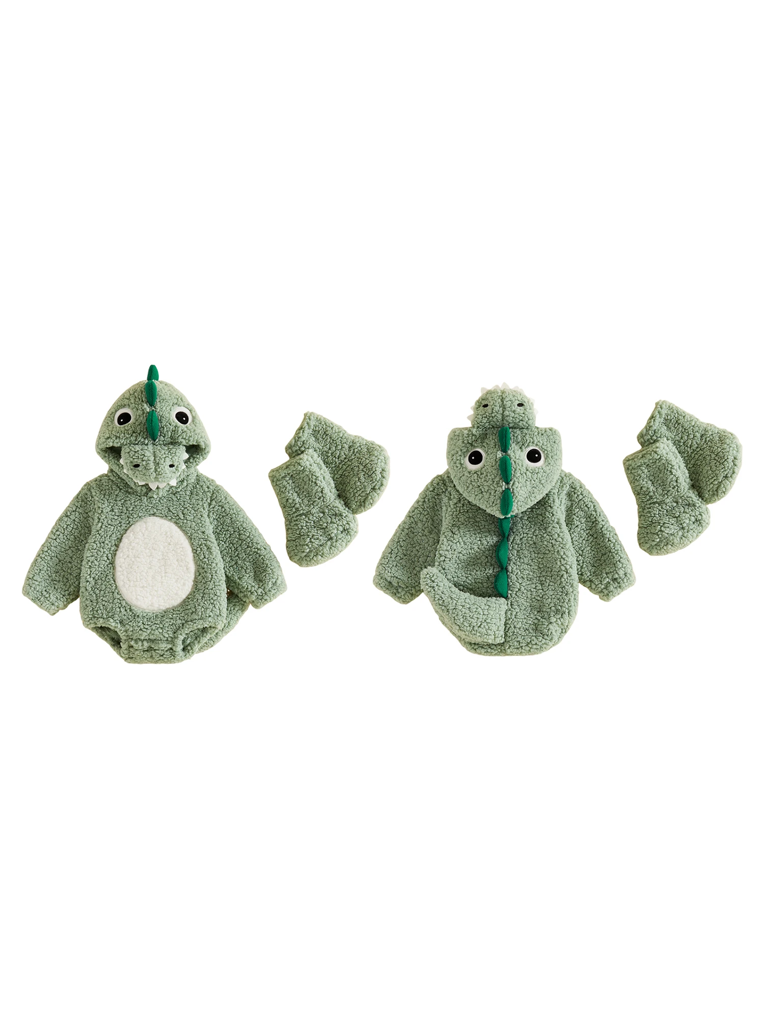 Romper Leg Warmer Fleece Animal With Animal Costume Dinosaur Animal Romper With Baby Dinosaur Romper