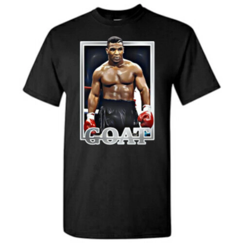 

Mike Tyson Boxing Goat T-Shirt New 100% Cotton Short Sleeve O-Neck T-shirt Casual Mens Top