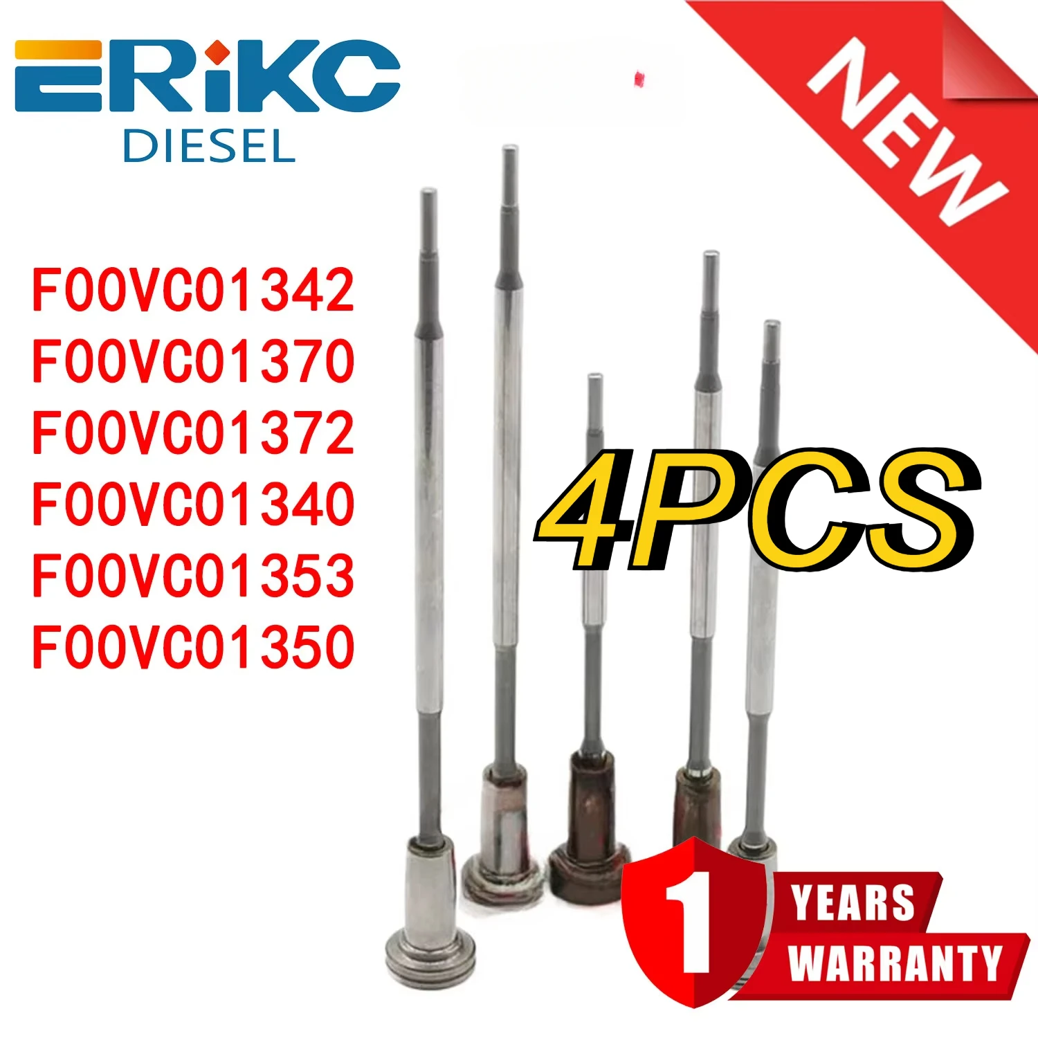 

Комплект из 4 клапанов управления дизельными форсунками F00VC01342, F00VC01370, F00VC01372, F00VC01340, F00VC01353, F00VC01350 для инжекторных форсунок
