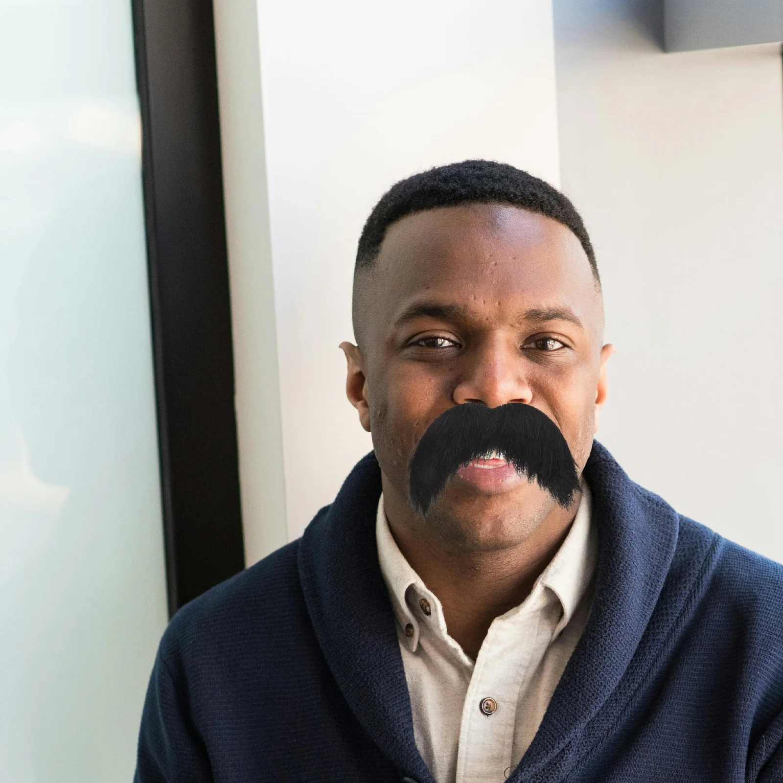 

6Pcs Fake Mustache Set Realistic Brown Black Stick on Beard Costume Accessories for Halloween Masquerade Party Dressing Up