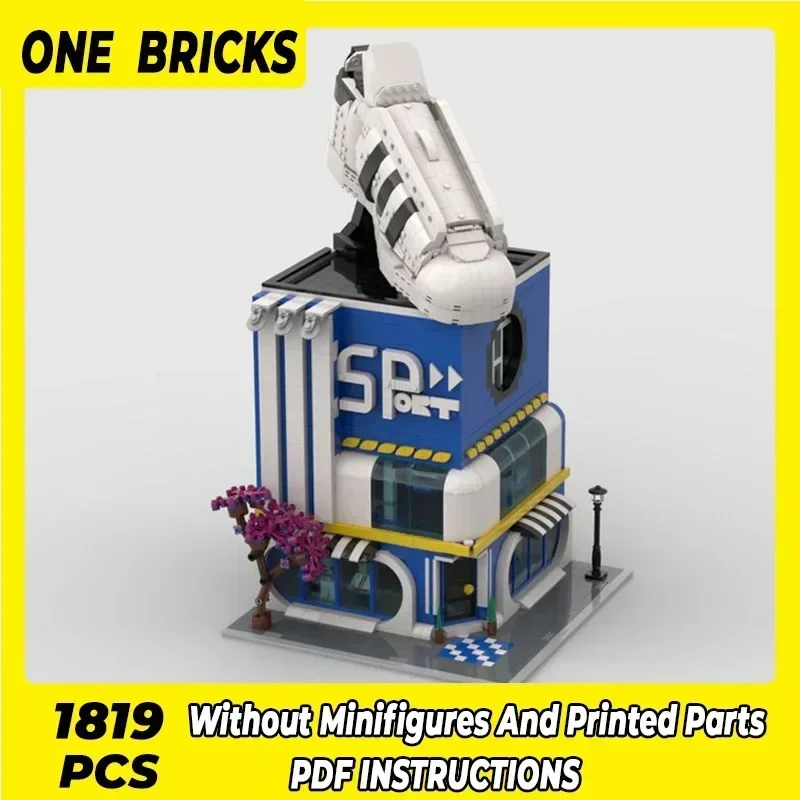 

Moc Building Bricks Street View Model Street Sport Store Technology Modular Blocks Gifts Toys For Children DIY Sets Assembly