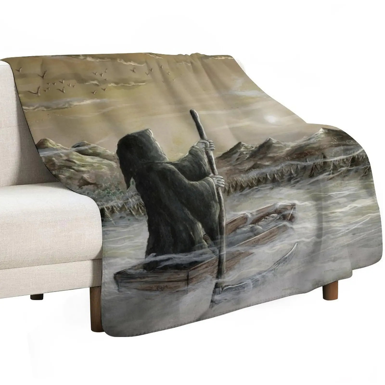 Death sailing on a Sea of ??Clouds Throw Blanket Thermal Nap Bed anime Hairys for babies Blankets