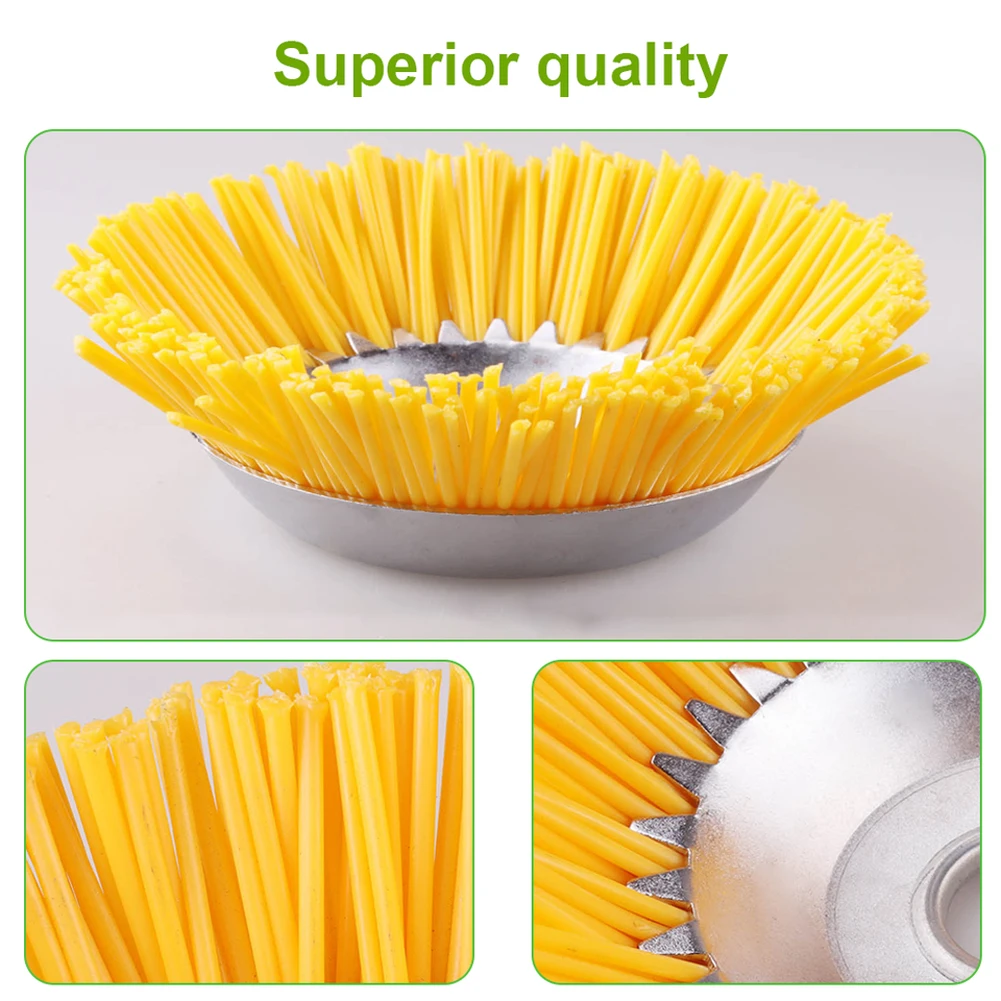 8 Inch Universal Grass Trimmer Head Nylon Wire Brush Cutter Dust Removal Weeding Plate Rotary Weed Brush for Garden Lawn Mower
