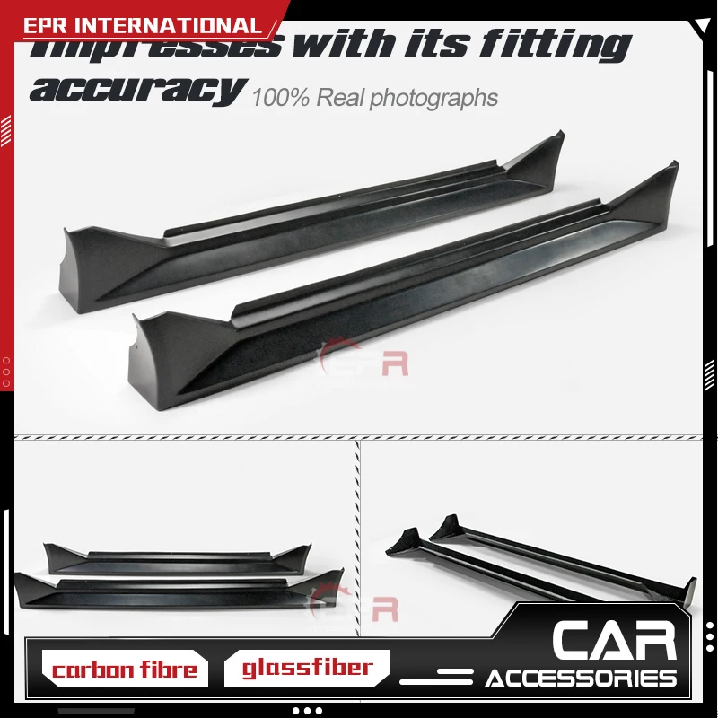 Car Accessories For Toyota AE86 Levin RUF Style FRP Fiber Glass Side Skirt Fiberglass 86 Door Step Cover Extension Tuning Kit