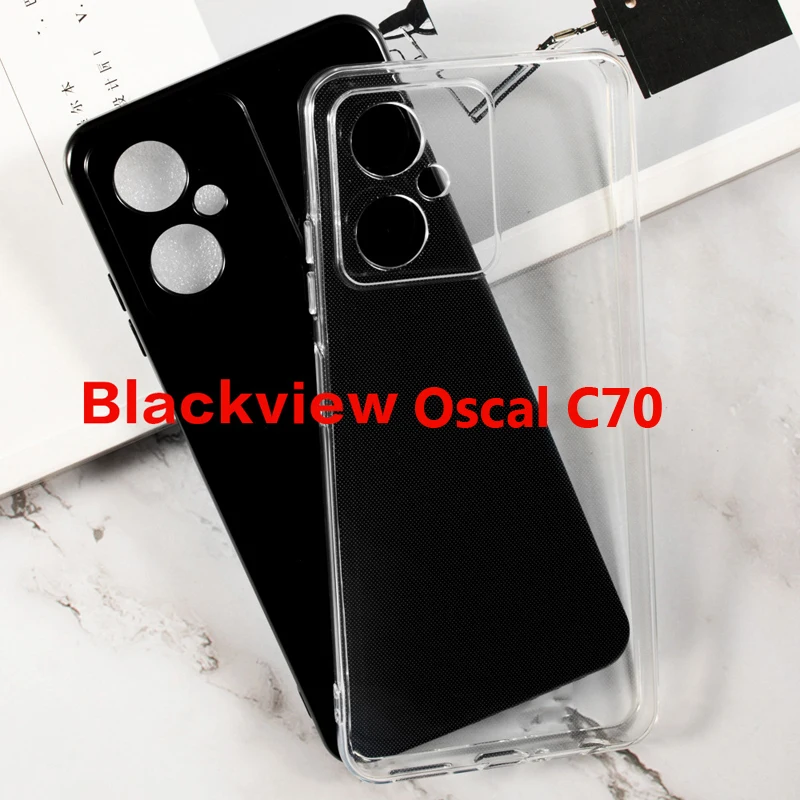 Custodia per telefono trasparente antiurto per Blackview Oscal C70 Funda custodia morbida in TPU per custodia paraurti Etui Blackview Oscal C70 in