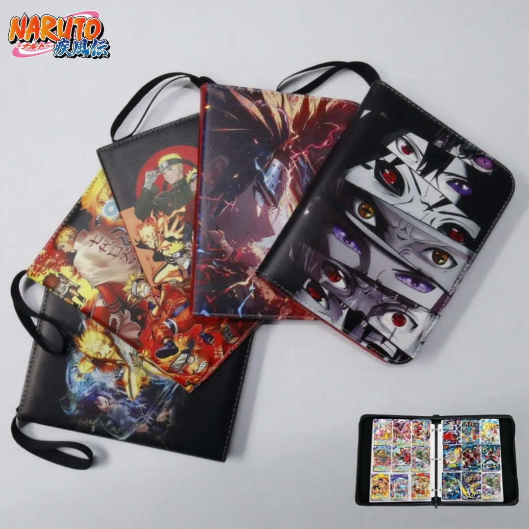 

Альбом для карточек Наруто, One Piece, Какаши, Саске, фотоальбом на молнии, на 400/900 карманов, для хранения TCG-карт, аниме-альбом, подарок