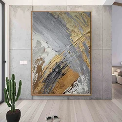 Large Handmade Textured Oil Painting on Canvas  Modern Abstract Geometric Wall Art for Living Room Bedroom and Home Decor