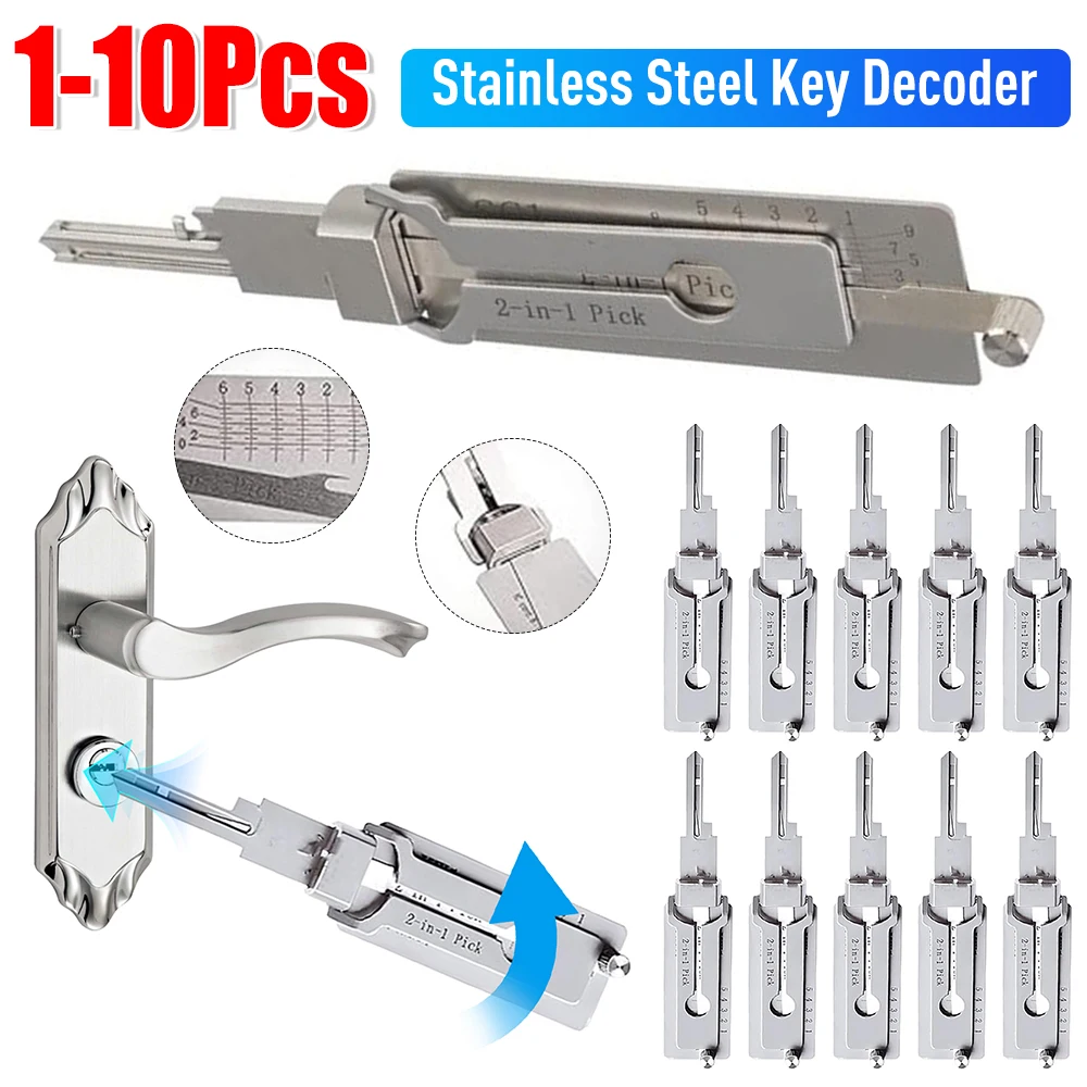 Stainless Steel Precision Tool SS001 Pro O-ring Pickup Kit Hook Tool Maintenance Repair Kit Key Decoder Only for Straight Groove