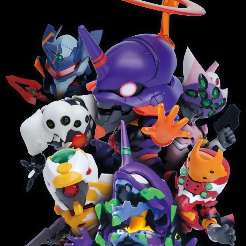 New In Stock Original Soskill Eva Blind Box Neon Genesis Evangelion Mobile Assembly Handmade Q Version Ornament Collection Gift