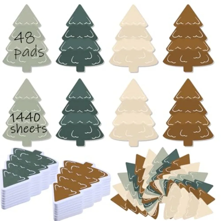 48 Pads 1440 Sheets Christmas Sticky Notes Summer Note Pads Self Adhesive Memo Pad Cute Gifts