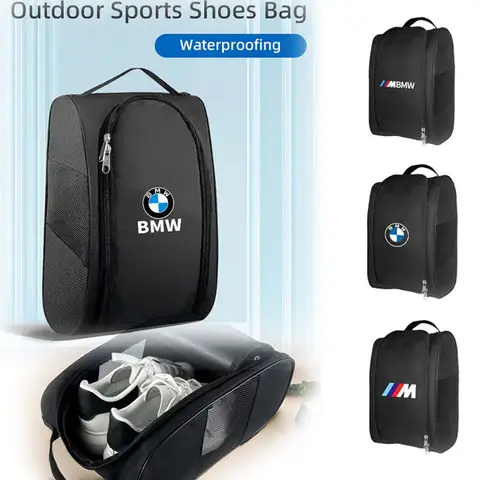 자동차 로고 운동화 보관 가방 BMW M Performance E46 E90 E60 F30 F10 E39 E36 F20 E87 E90 G60 용 여행 나들이 신발 보관 도구