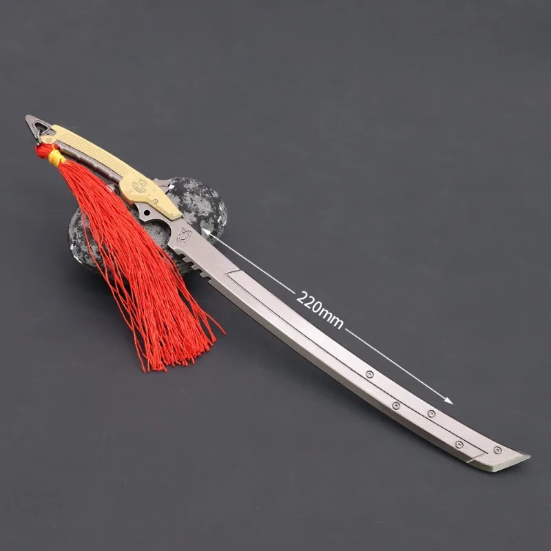 ดาบของเล่นโลหะหุ้มปลอก แอช วอยด์ เบรกเกอร์ ขนาด 22 ซม./8.66 นิ้ว อุปกรณ์เสริมเกม Apex ของตกแต่งตั้งโต๊ะ ของขวัญวันเกิดสำหรับเด็กผู้ชาย