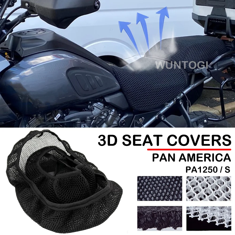 

For Harley Pan America 1250 PA1250 PA1250S 2021-2022 3D Breathable Seat Covers Insulation Seat Cushion PA 1250/S