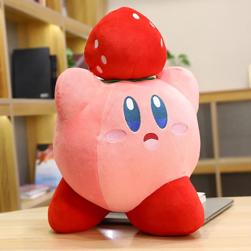 Big Size Cartoon Anime Kirby Knuffel Japanse Stijl Figuur Chef Kirby Aardbei Roze Hart Knuffels Zacht Kussen Geschenken Meisje