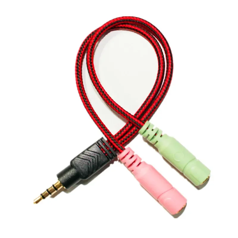 Divisor de auriculares de 3,5mm, Cable auxiliar de Audio para G2000, G9000, Conector de auriculares para juegos, adaptador divisor de 3,5mm para PC, ordenador portátil, PS4