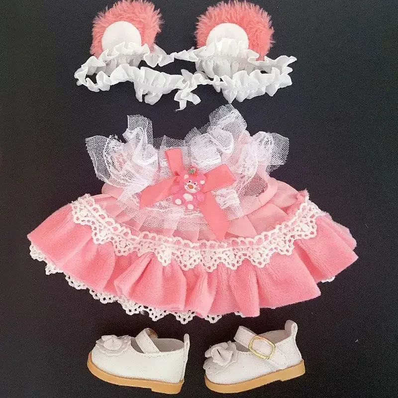 20cm cotton doll clothes, dresses, cute humanoid dolls, plush baby clothes, girl toy dolls in stock