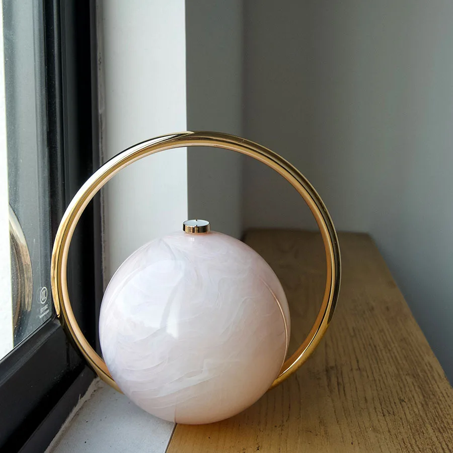 Avondtasje Merk Mode Acryl Gladde Heldere Ronde Bal Handtassen