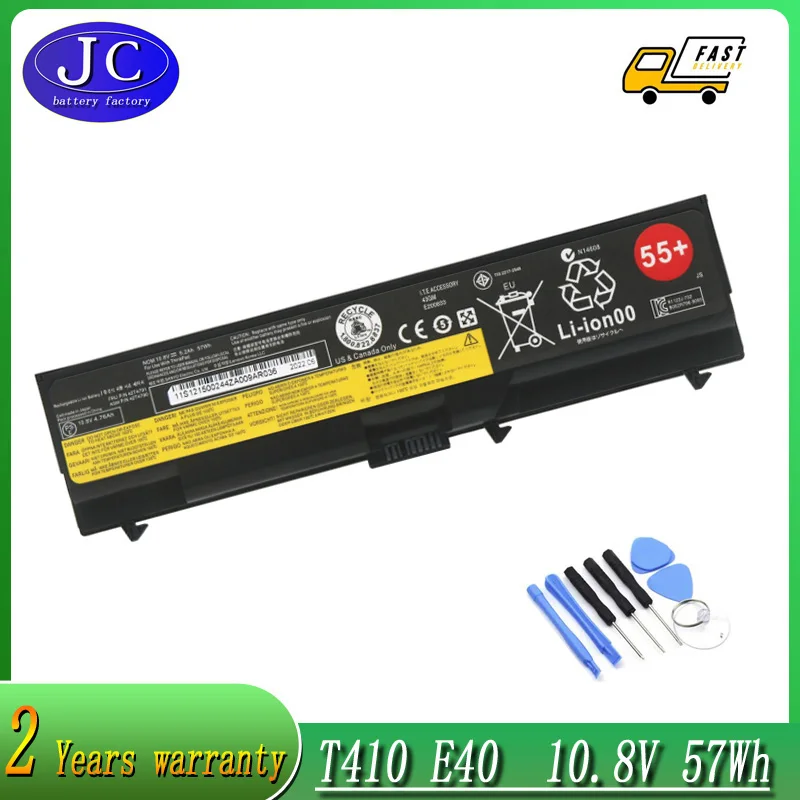 

JCLJF Laptop battery for ThinkPad L512 L412 L520 E425 E520 E525 W520 T410 T420 T510 T520 42T4751 42T4752 42T4885 42T4886 55+