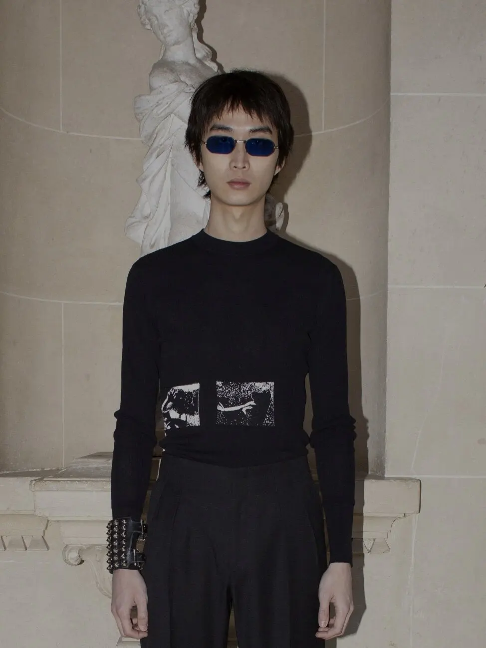 ER/D 22AW Knitted Jacquard Ultra Twist Cotton Bottom Shirt