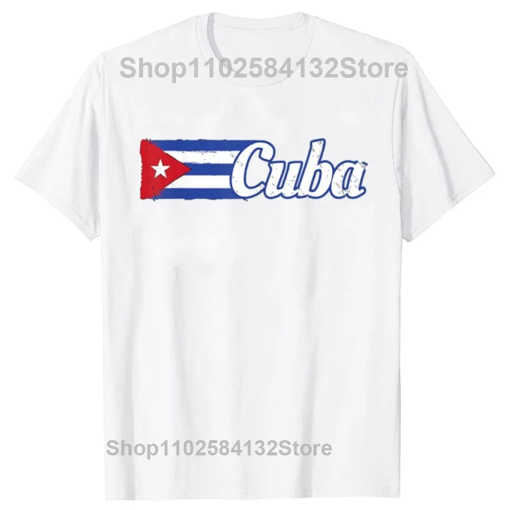 Funny Cuban Flag T Shirts Cuba Summer Style Graphic Cotton Streetwear Short Sleeve Birthday Gifts T-shirt Mens Clothing