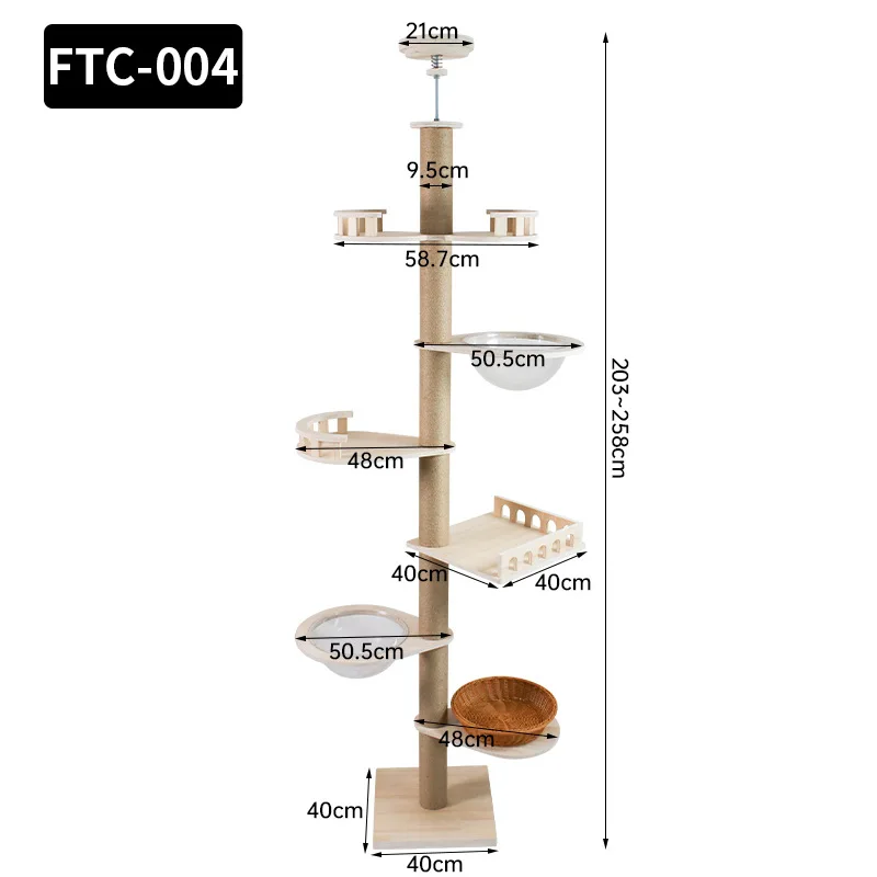 Quadro de escalada Gato grande ninho especial Quadro de árvore de gato coluna de arranhar Quadro de escalada de gato integrado Tongti