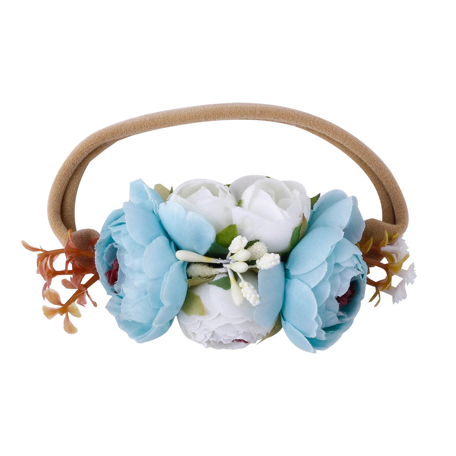 Headband idílico fresco para meninas do bebê, Headband flor super elástica para o desempenho, novo, 2024