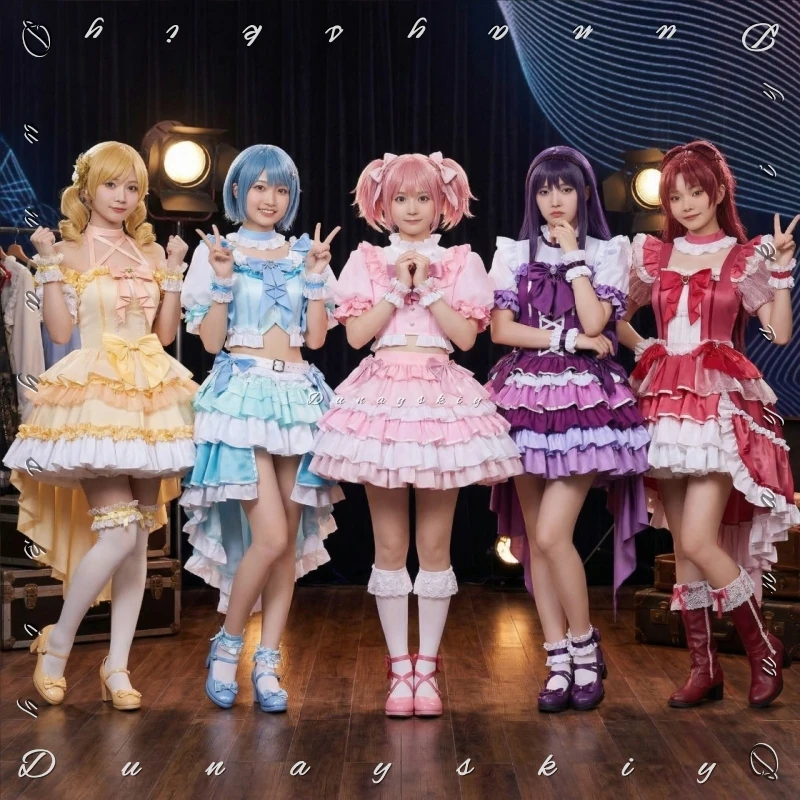 

Sayaka Kyoko Mami Akemi Homura Kaname Madoka Cosplay Costume Anime Puella Magi Madoka Magica Uniform Wig Set Outfit For Woman