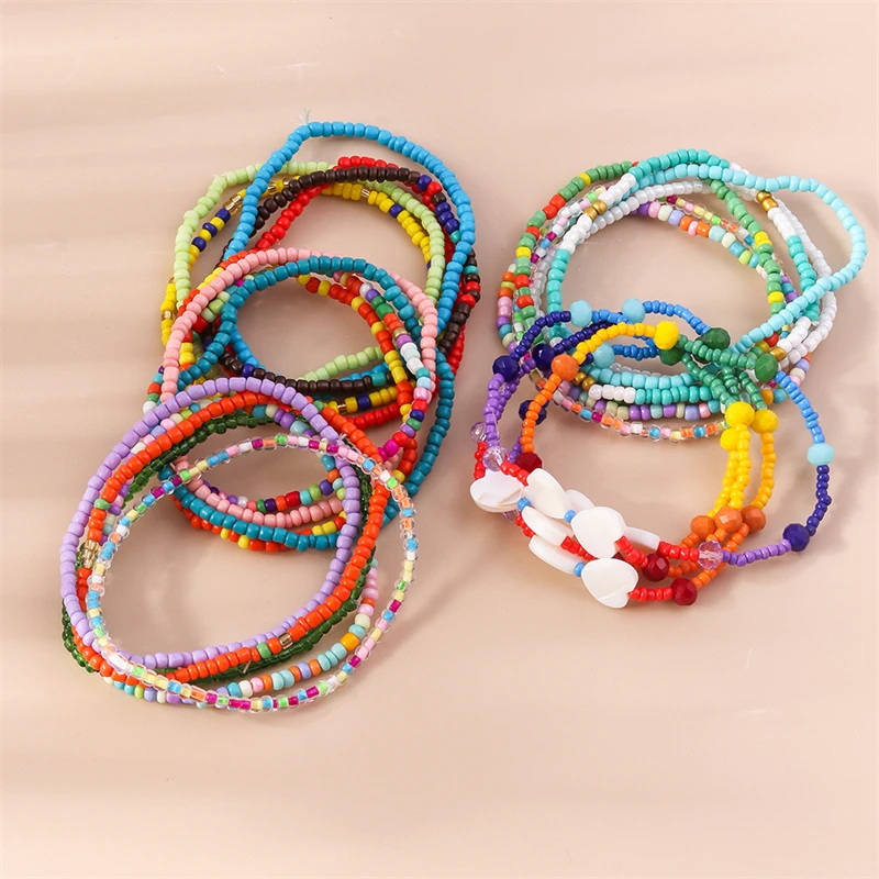 10 Stück/Set, bunte, handgefertigte Armbänder im Bohème-Stil für Damen und Mädchen, ideal als Schmuckgeschenk für Partys und Festivals. – Detail 4