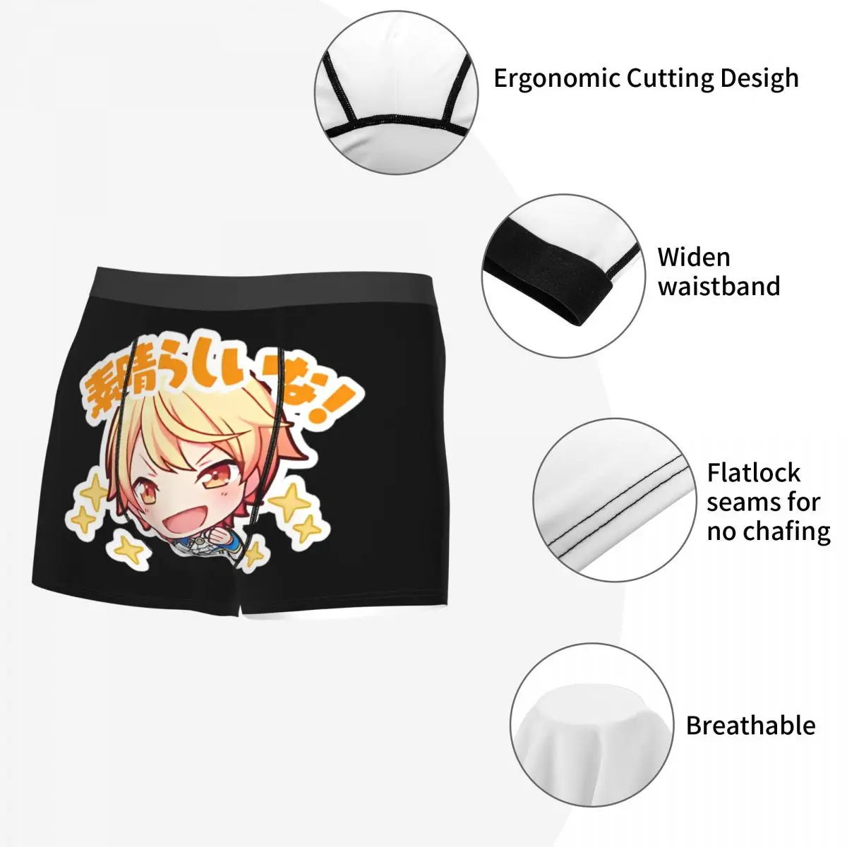 Novelty Boxer Project Sekai Anime Tsukasa Tenma Shorts Panties Men Underwear Soft Underpants for Male