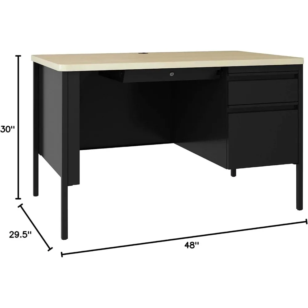 Biurko na cokole Fortress, beżowe