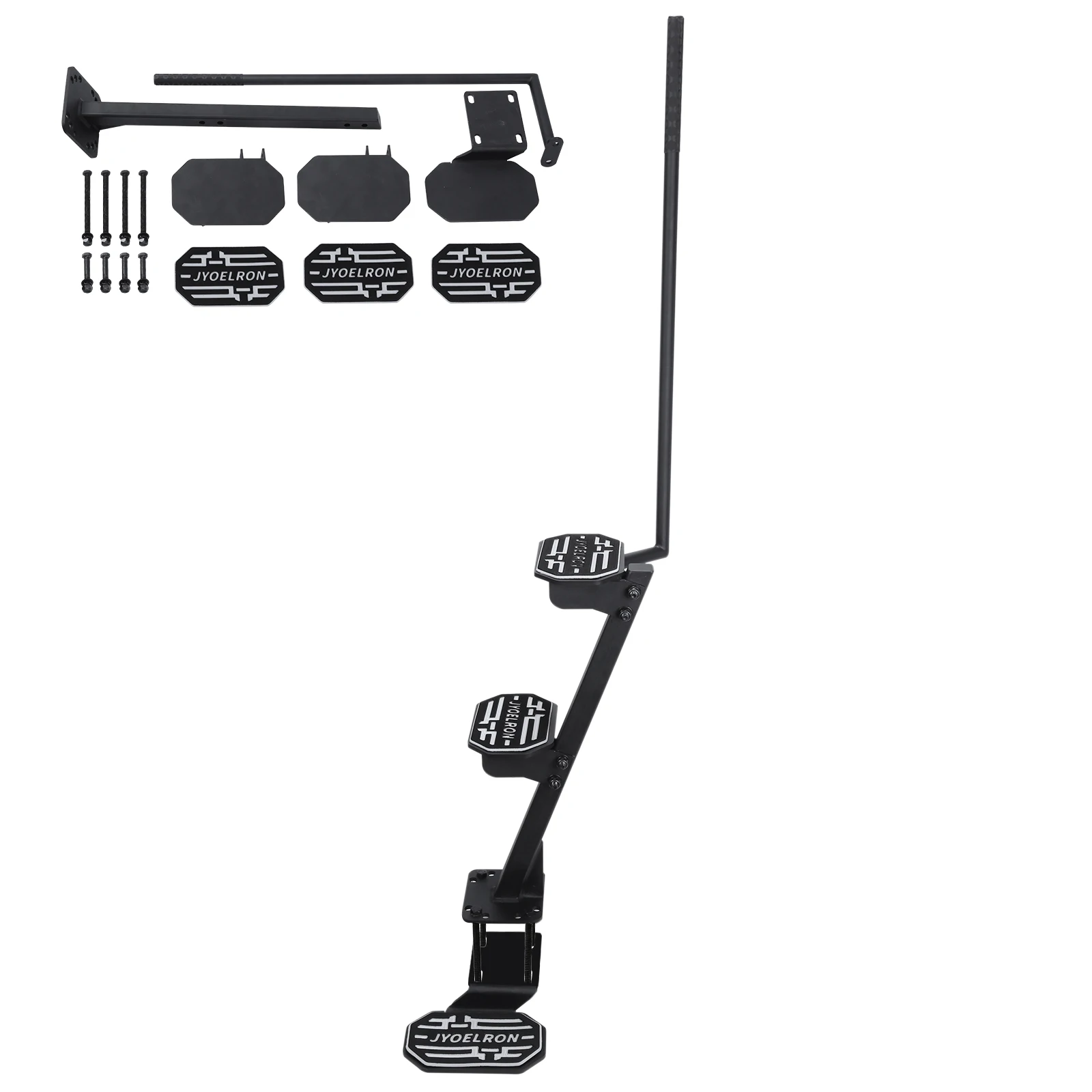 EVA Non-Slip Pad Staircase with Handrails Marine Trailer Tongue Pedals Capacity 450 Lbs for Boats Dock & Launching
