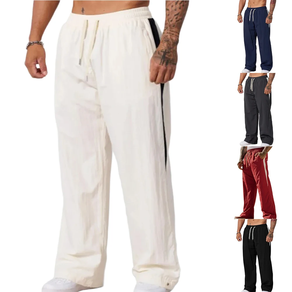 

Men Sports Jogging Pants Male Breathable Fitness Sweatpants Loose Wide Leg Casual Trousers Men's Clothes