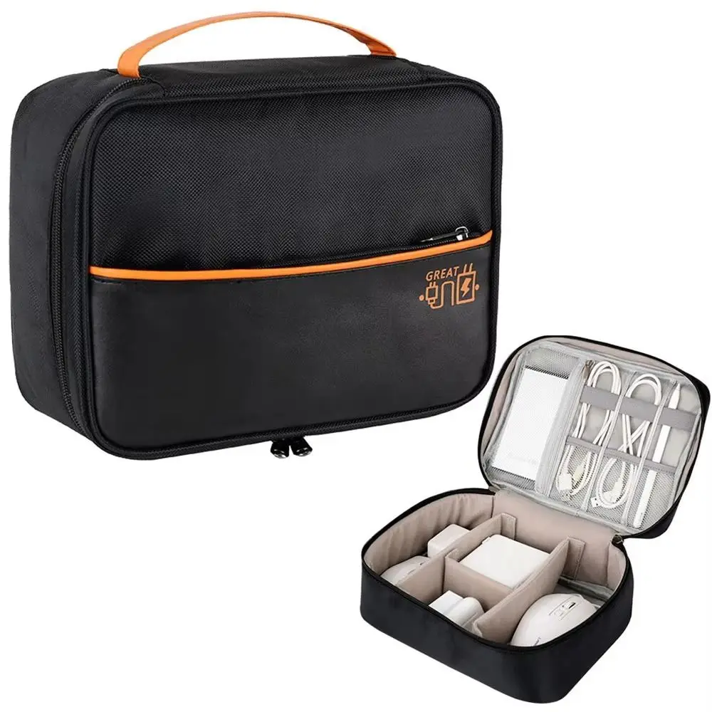 

Large Capacity Data Cable Storage Bag Pouch Storage Case Travel Cable Organizer Zipper Organizer Box