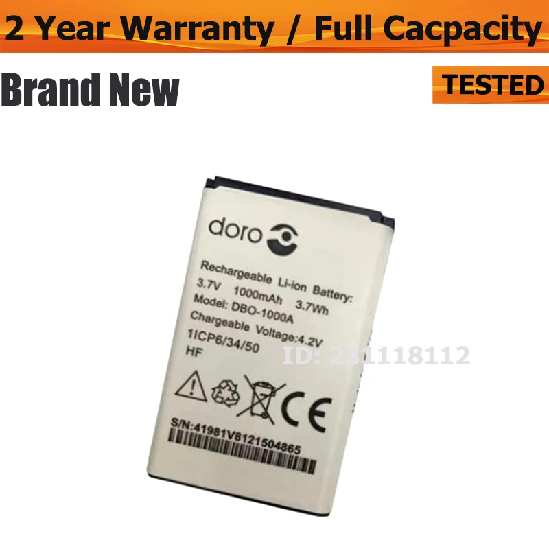 بطارية DBO-1000A 1ICP6/34/50 بطارية عالية الجودة لدورو 1372 2404 1370 استبدال 1000 مللي أمبير في الساعة