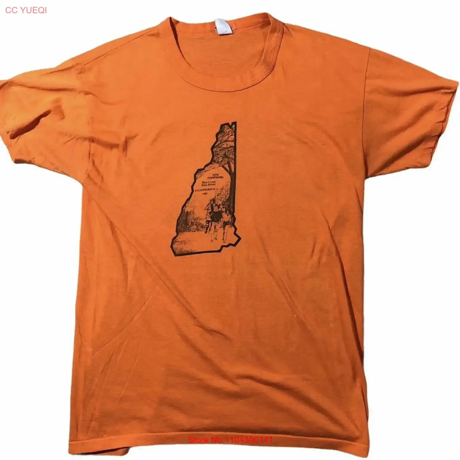 Vintage New Hampshire T shirt Sz Small Travel Souvenir 80s Art Vacation vintage Washed Versatile Casual Stylish Unisex