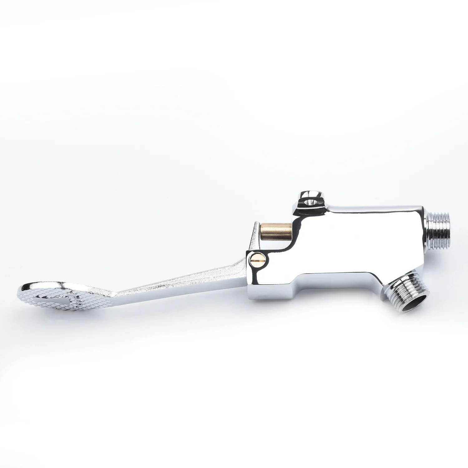 

1/2'' Foot Pedal Control Tap 1pcs Basin Cold Water Faucet Floor Hospitals Improvement Plumbing Silver Buildings