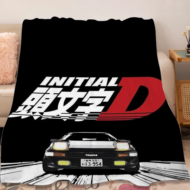 Sofa Blankets A-Initial D Winter Flannel Blanket Fluffy Soft Blankets Microfiber Bedding Warm Knee Bed Fleece Camping Blanket