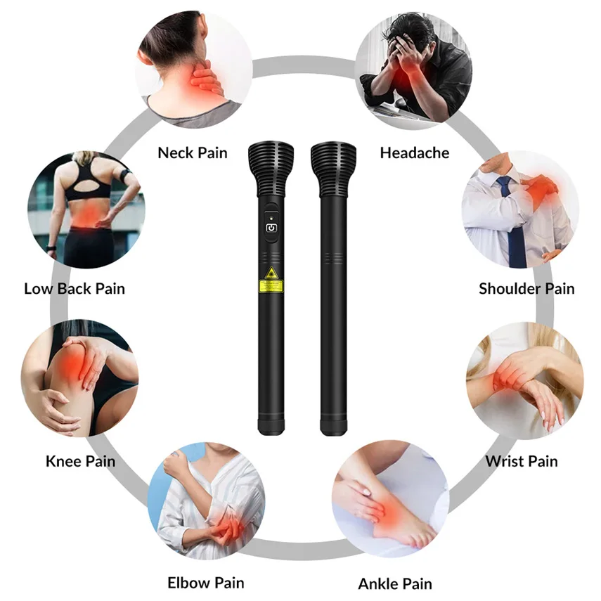 ZJKC 1500mW 808nmx3 Red Light Laser Therapy Acupuncture Pen Infrared Phototherapy for Pain Relief Rehabilitation Sport Injury