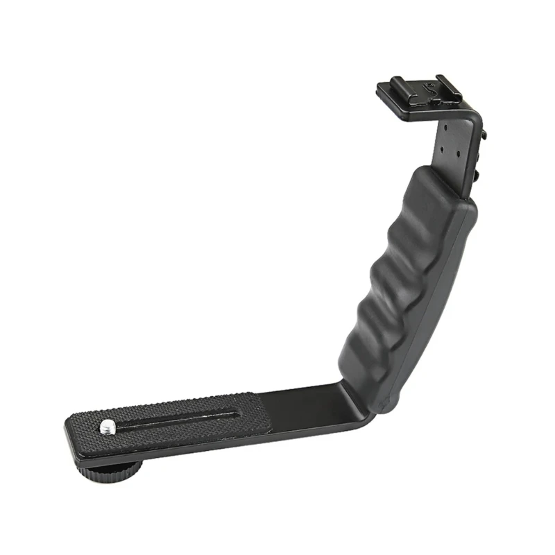 Handle Grip Mount L-Type Bracket With Cold Shoe 1/4'' Adapter Stand for Smooth 4 Mobile 3 Gimbal Stabilizer