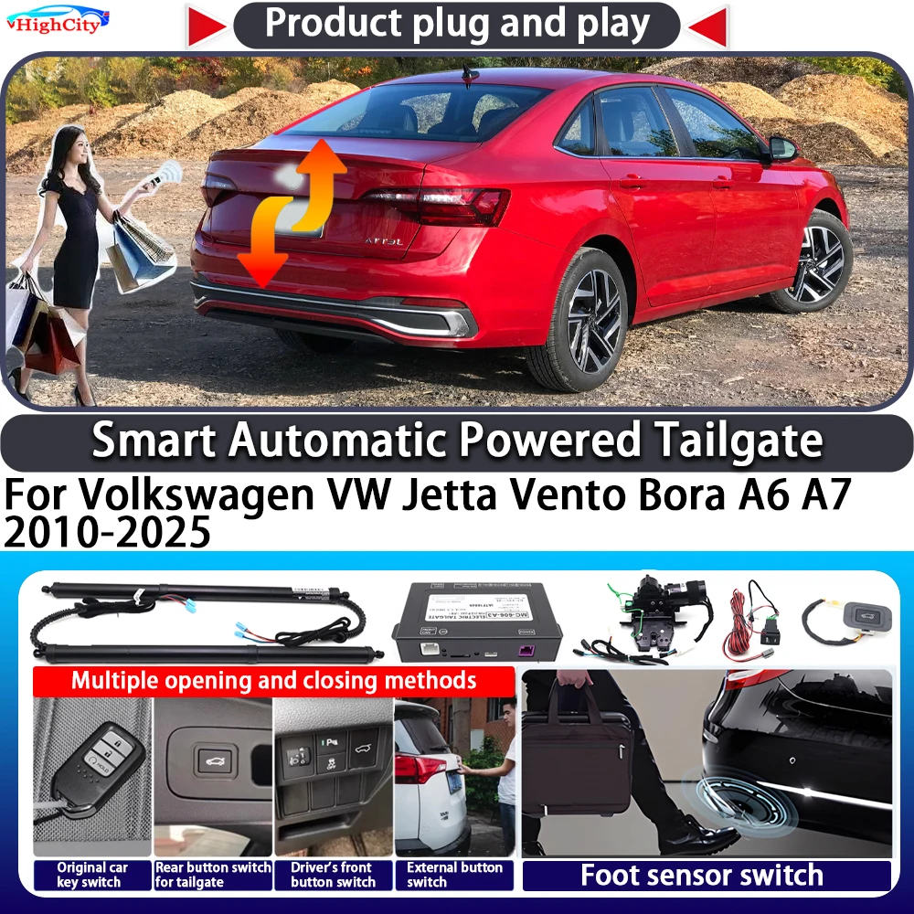 

For Volkswagen VW Jetta Vento Bora A6 A7 2010-2025 Smart Automatic Powered Tailgate Key Control Close Electric Power Tailgate
