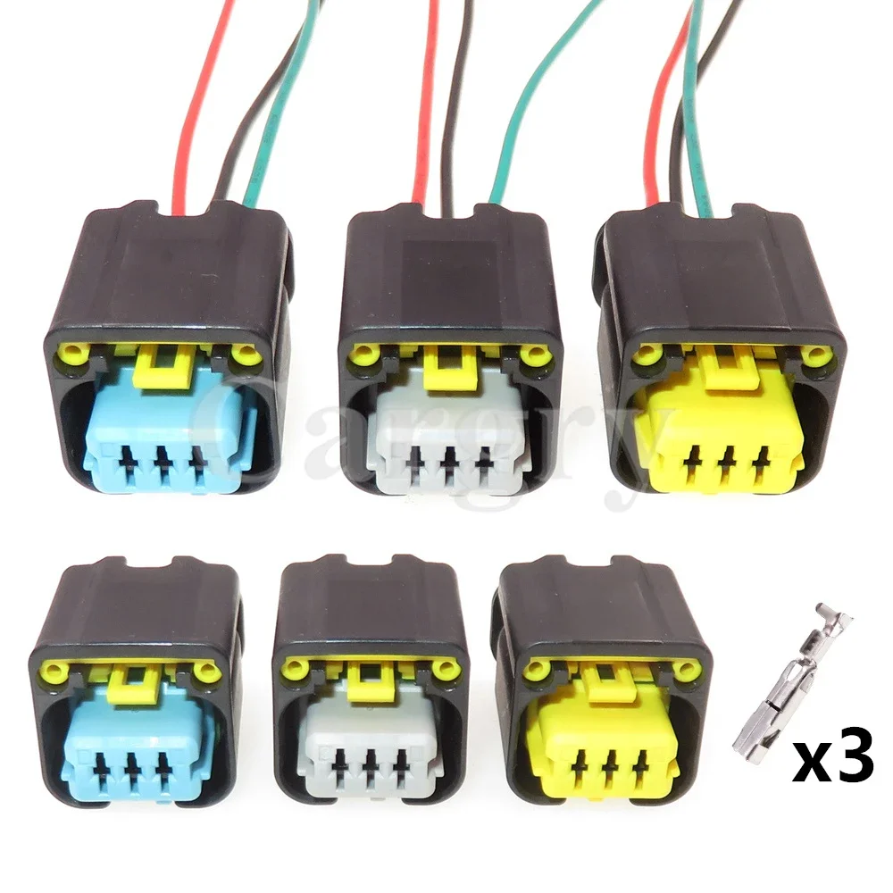 

1 Set 3P 1801179-2 1801179-3 1801179-4 AC Assembly Car Headlight Waterproof Wiring Socket for Dongfeng Peugeot Citroen