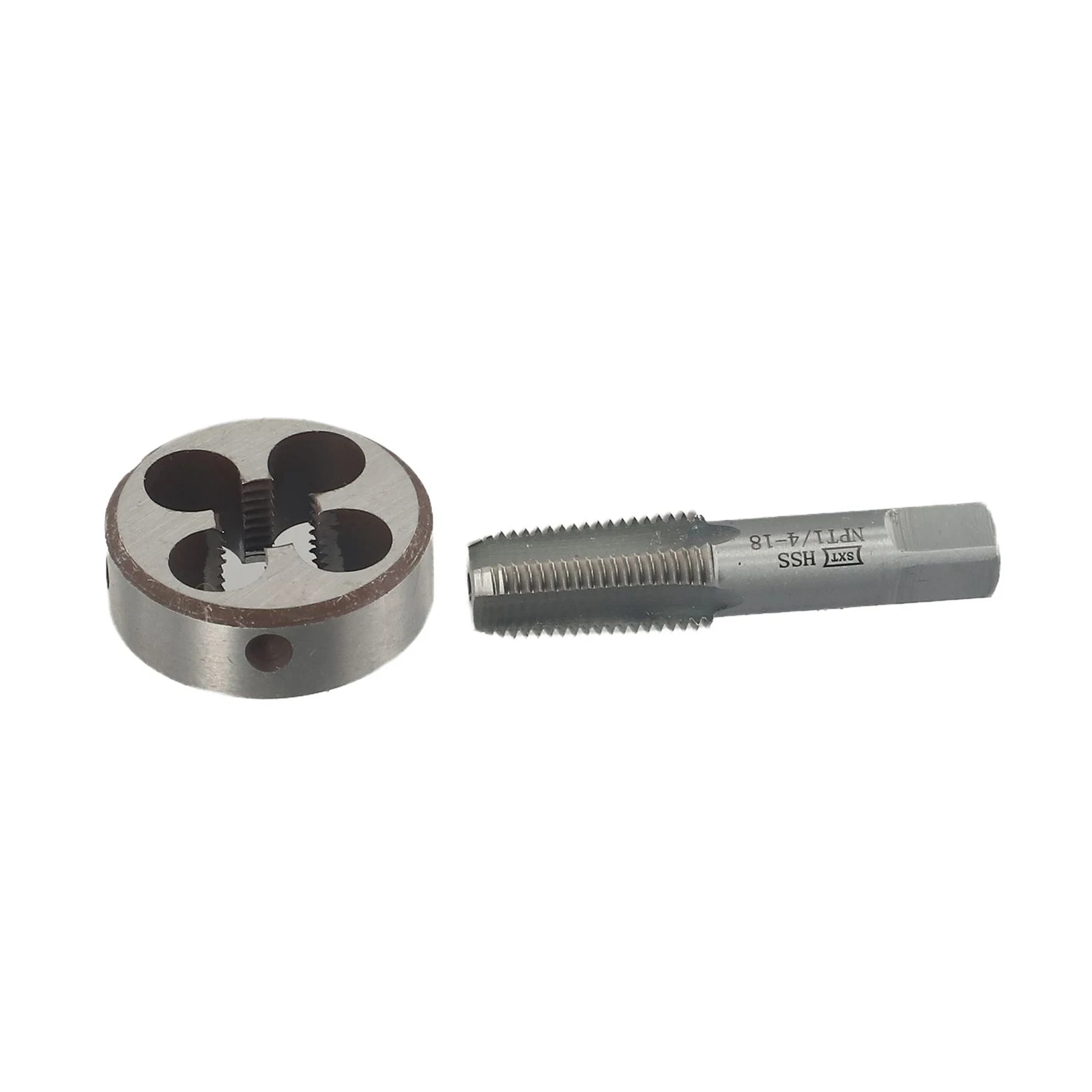 HSS 1/4-18 NPT الحنفية و 1/4-18 NPT يموت اليد اليمنى 61 مللي متر الحنفية طول الحنفية يموت مجموعة 38 مللي متر قطر مقبض أداة الملحقات