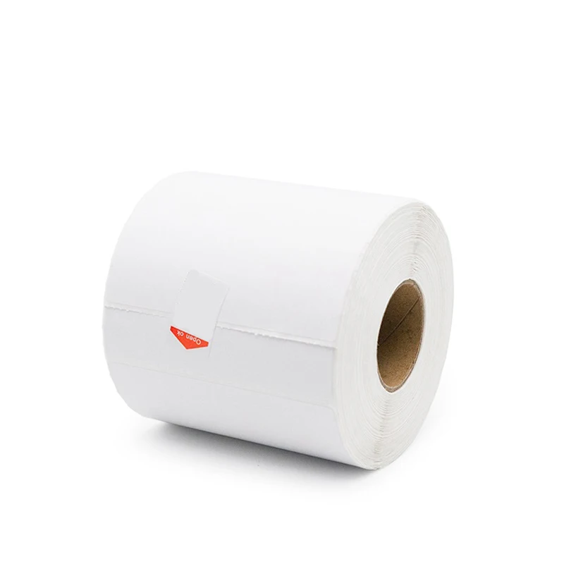 Tear Resistance Small Tube Core Four-proof Thermal Label Roll 40x30 30x20 50x30 75x50mm Barcode Printing Paper White Sticker